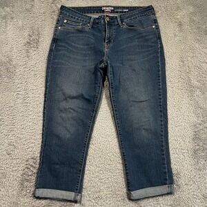 Denizen Levi's Modern Crop Jeans Women's 10 32x21 Denim Stretch Cuffed